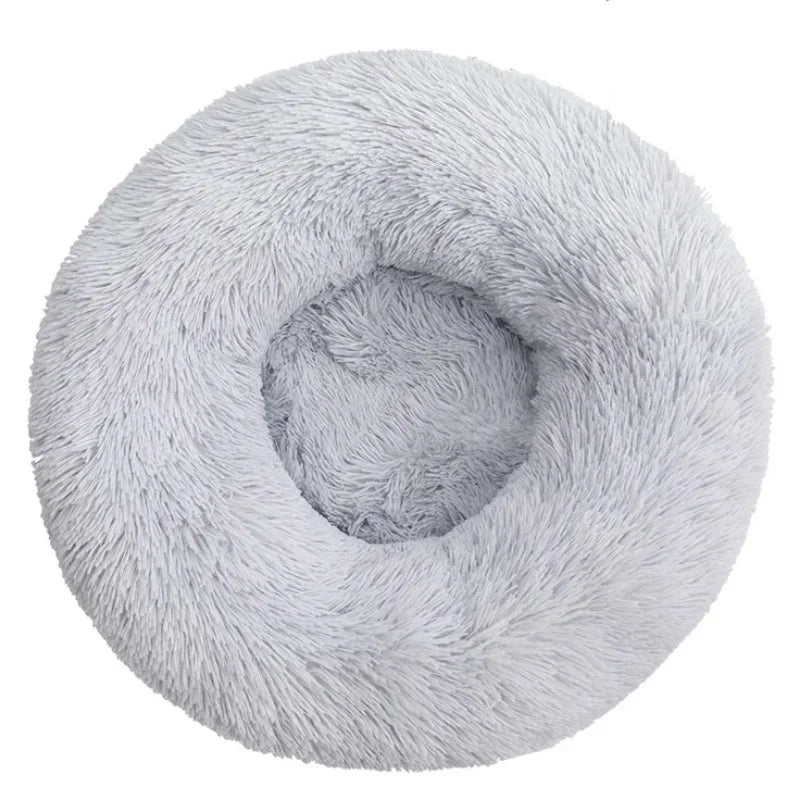 Donut-Shaped Plush Pet Bed